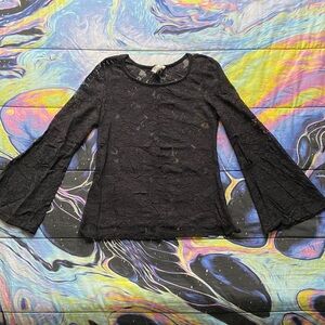 Lace top with bell sleeves